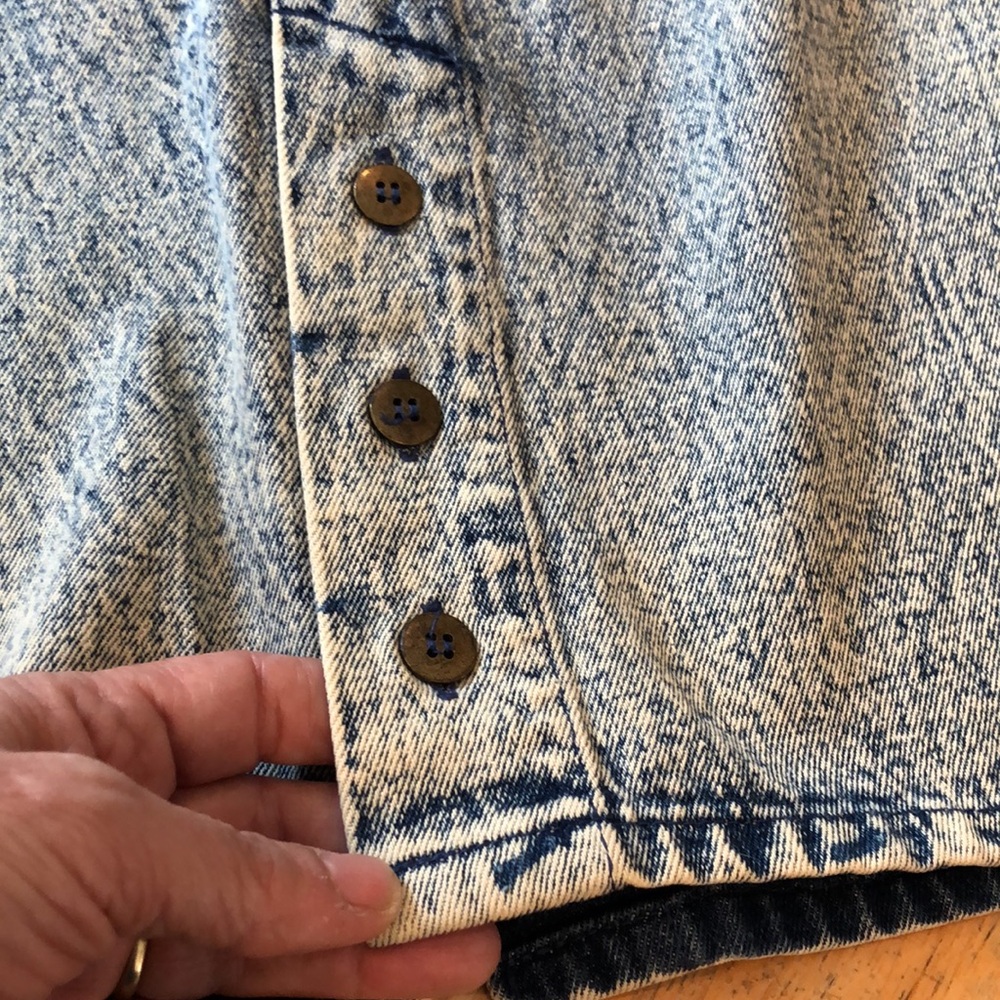 Vintage Deb blue acid wash midi skirt - Picture 5 of 9